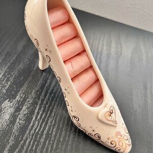 Lenox Cream and Gold High Heel Jewelry Organizer